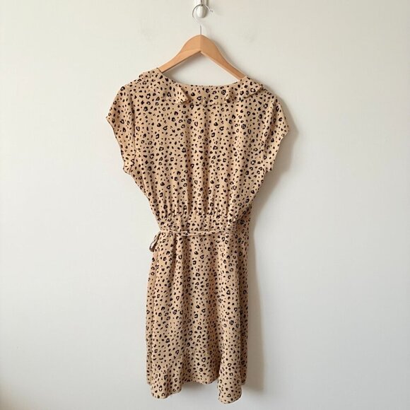 Aritzia Sunday Best Savoy Leopard Print Wrap Mini Dress Size 4 - Picture 9 of 9